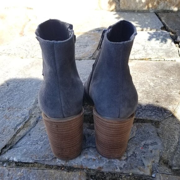 Nine West Kirbyo Suede Leather Heel Boots Size 7.5 - Picture 4 of 11